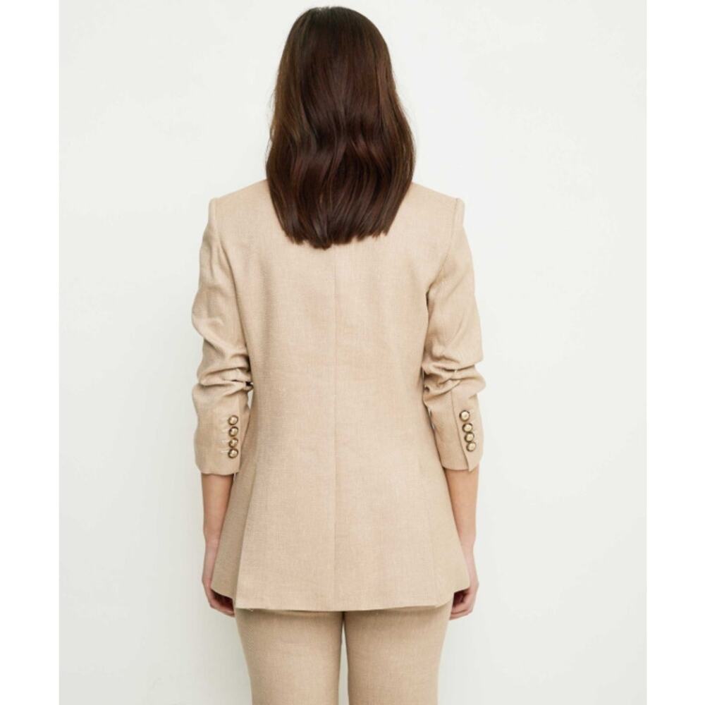 Veronica Beard Blazer Women 4 Kimmel Dickey Jacket Tan Classic Workwear Business - Picture 3 of 14